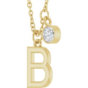 Accented Initial Necklace