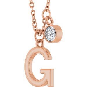 Accented Initial Necklace