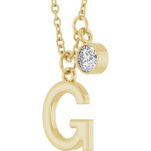 Accented Initial Necklace