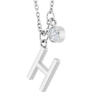 Accented Initial Necklace