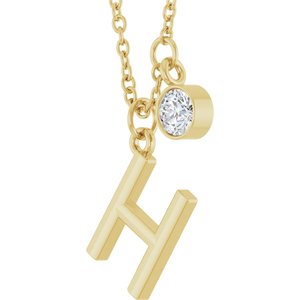 Accented Initial Necklace