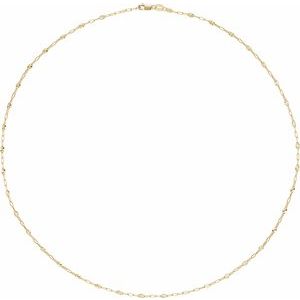 2.5 mm Light Paperclip-Style Starburst Mirror Chain