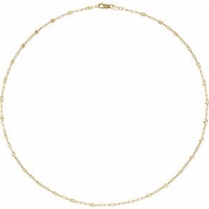 2.5 mm Light Paperclip-Style Starburst Mirror Chain