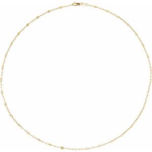 2.5 mm Light Paperclip-Style Starburst Mirror Chain