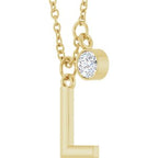 Accented Initial Necklace