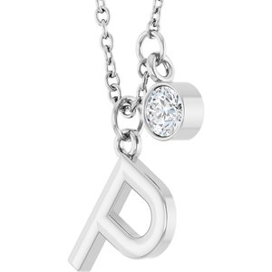 Accented Initial Necklace