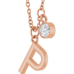 Accented Initial Necklace