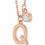 Accented Initial Necklace