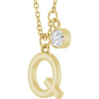 Accented Initial Necklace