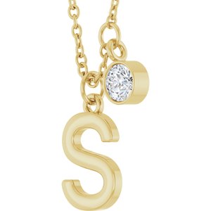 Accented Initial Necklace