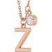 Accented Initial Necklace