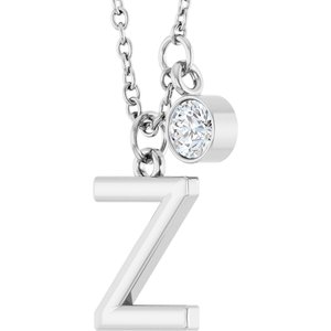Accented Initial Necklace