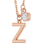 Accented Initial Necklace