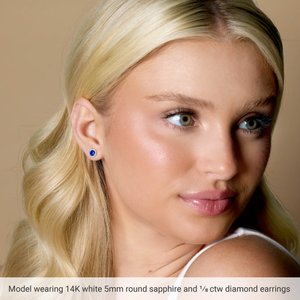 Round 4-Prong Halo-Style Earrings