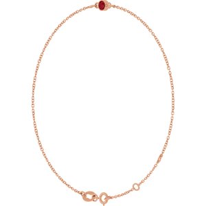 Bezel-Set Link Bracelet