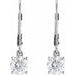 Round 4-Prong Dangle Earrings