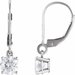 Round 4-Prong Dangle Earrings