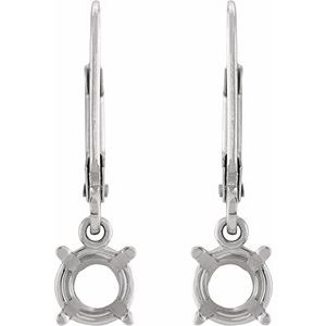 Round 4-Prong Dangle Earrings