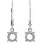 Round 4-Prong Dangle Earrings