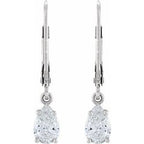 Round 4-Prong Dangle Earrings