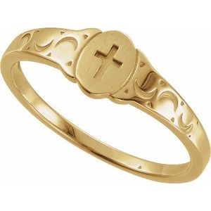 Youth Cross Signet Ring