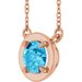 Claw-Prong Solitaire Bezel-Style Necklace or Center