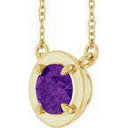 Claw-Prong Solitaire Bezel-Style Necklace or Center