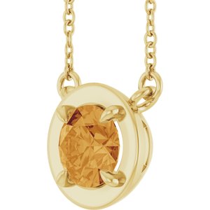 Claw-Prong Solitaire Bezel-Style Necklace or Center