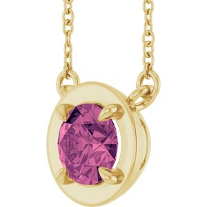 Claw-Prong Solitaire Bezel-Style Necklace or Center