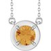 Claw-Prong Solitaire Bezel-Style Necklace or Center
