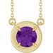 Claw-Prong Solitaire Bezel-Style Necklace or Center