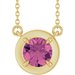 Claw-Prong Solitaire Bezel-Style Necklace or Center