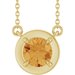 Claw-Prong Solitaire Bezel-Style Necklace or Center