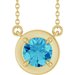 Claw-Prong Solitaire Bezel-Style Necklace or Center