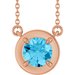 Claw-Prong Solitaire Bezel-Style Necklace or Center