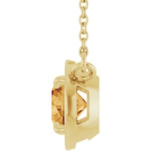 Claw-Prong Solitaire Bezel-Style Necklace or Center