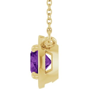 Claw-Prong Solitaire Bezel-Style Necklace or Center
