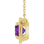 Claw-Prong Solitaire Bezel-Style Necklace or Center