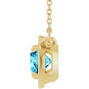Claw-Prong Solitaire Bezel-Style Necklace or Center