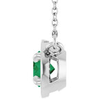 Claw-Prong Solitaire Bezel-Style Necklace or Center