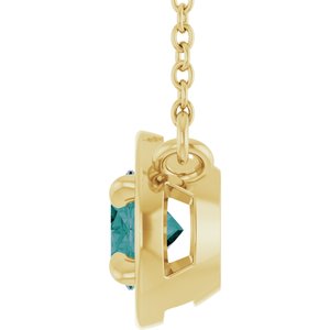 Claw-Prong Solitaire Bezel-Style Necklace or Center