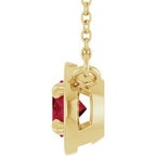 Claw-Prong Solitaire Bezel-Style Necklace or Center
