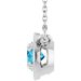Claw-Prong Solitaire Bezel-Style Necklace or Center