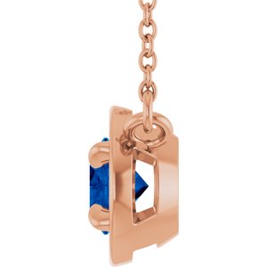 Claw-Prong Solitaire Bezel-Style Necklace or Center