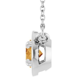 Claw-Prong Solitaire Bezel-Style Necklace or Center
