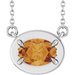 Claw-Prong Solitaire Bezel-Style Necklace or Center