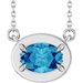 Claw-Prong Solitaire Bezel-Style Necklace or Center