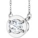 Claw-Prong Solitaire Bezel-Style Necklace or Center