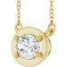 Claw-Prong Solitaire Bezel-Style Necklace or Center