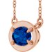 Claw-Prong Solitaire Bezel-Style Necklace or Center